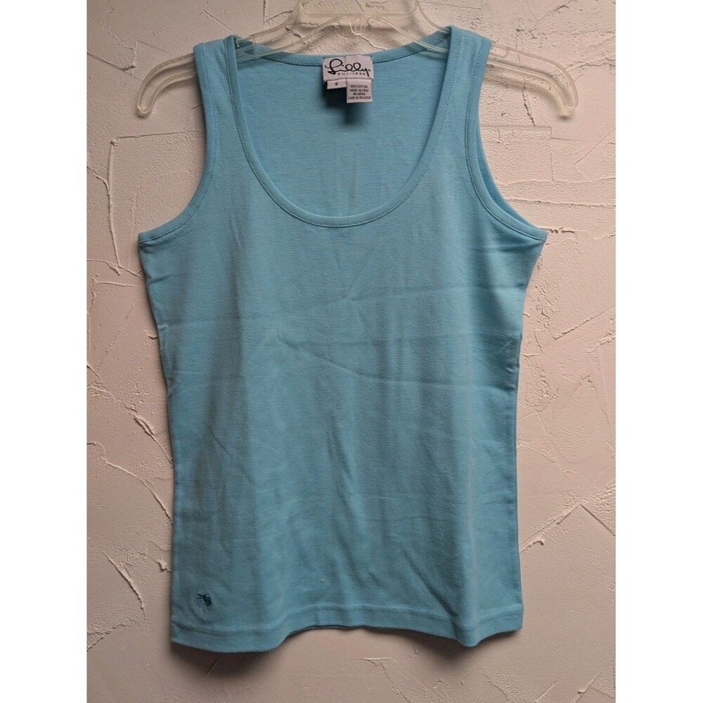 Lilly Pulitzer Tank Womens Sz S  Cotton Top Blue